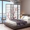 6 Feet Folding Decorative Oriental Privacy Screen with Plum Blossom Design-White